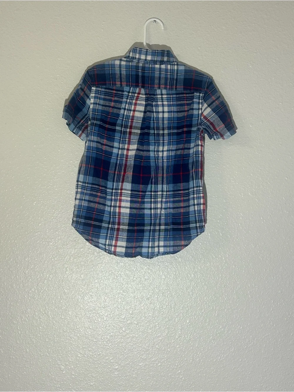 Boys Ralph Lauren Blue and Red Plaid Button-Down Shirt